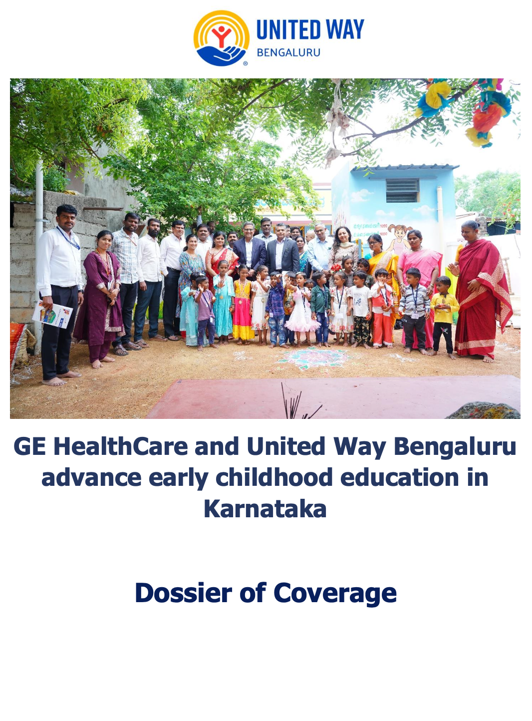 UWBe GE HealthCare Raichur Anganwadi Project Coverage Dossier